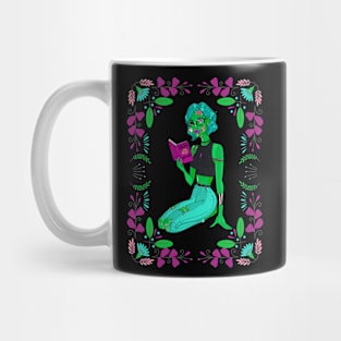 Zombie Girl Book Lover - Goth Monster Reader Mug